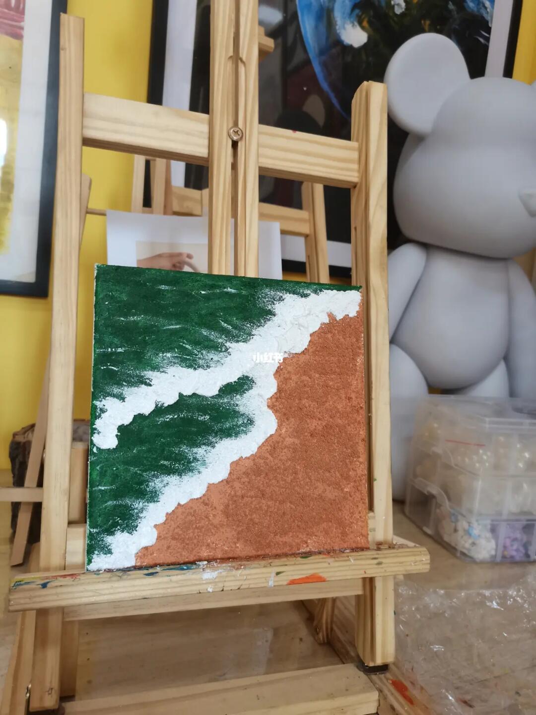 丙烯石英砂風景畫